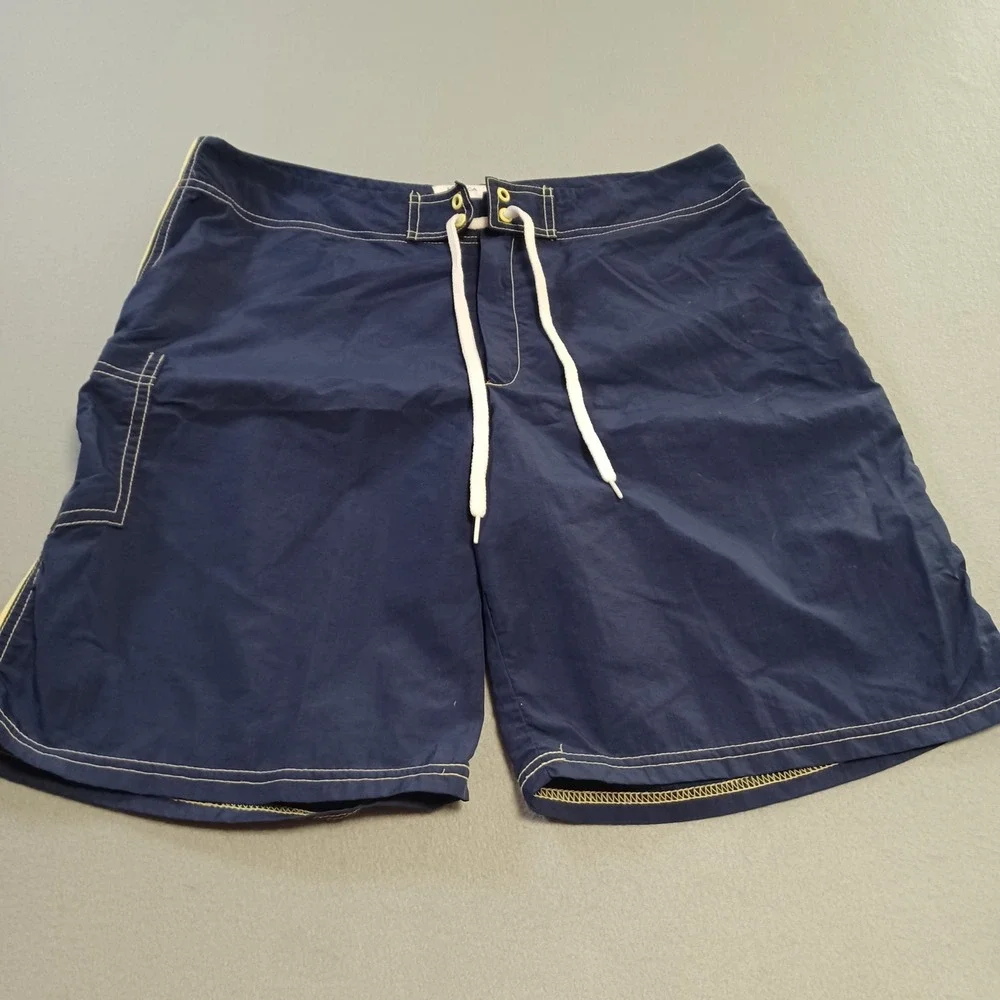 Nautica Blue Mens Navy Board Shorts Swim Trunks Size M S-10176C1 Made in‎ USA